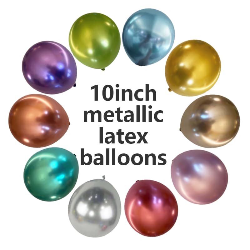 10 hüvelykes fém latex léggömbök