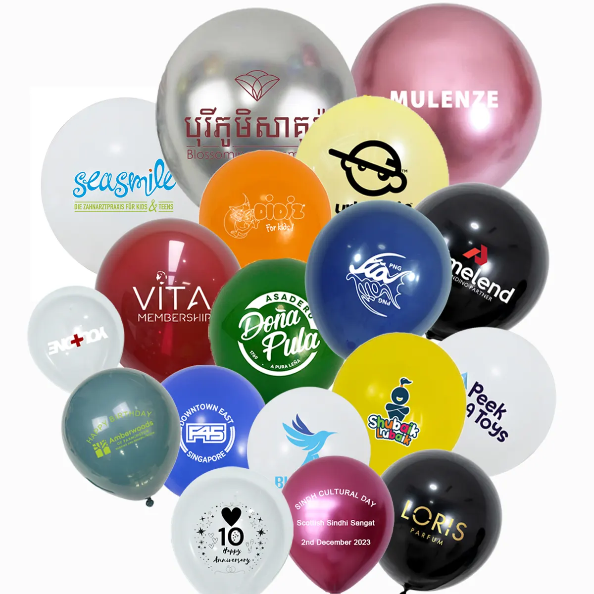 Egyedi nyomtatott latex ballon