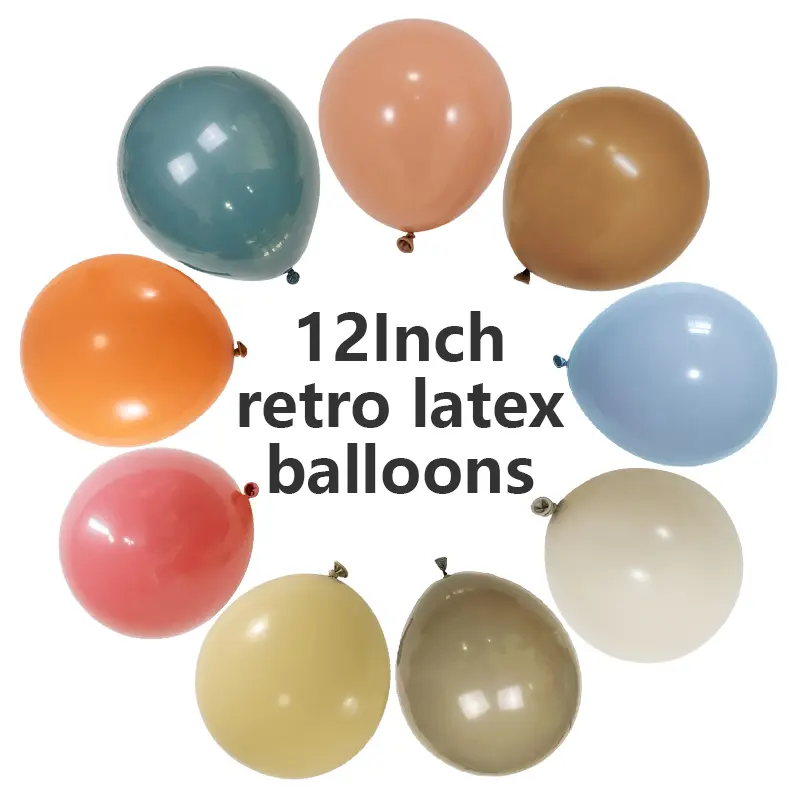 12 hüvelykes retro latex léggömbök