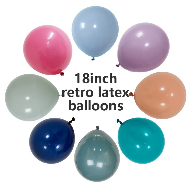 18 hüvelykes retro latex léggömbök