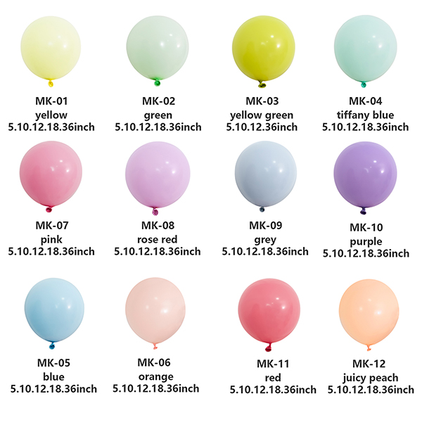 Hogyan határozzuk meg a Macaron Latex ballon árnyalatokat vegyes csomagolásban