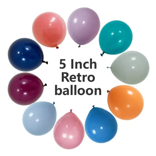 5 hüvelykes retro latex léggömbök