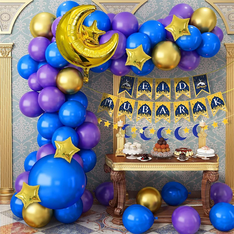 Ballon szett Eid Mubarak fólia ballonnal