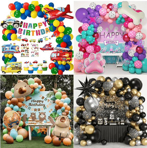 Születésnapi parti léggömb ív