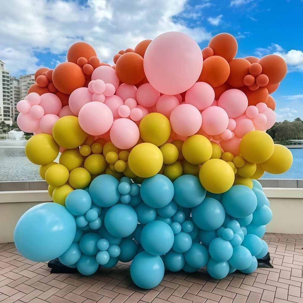Boho Retro Balloon Garland készlet