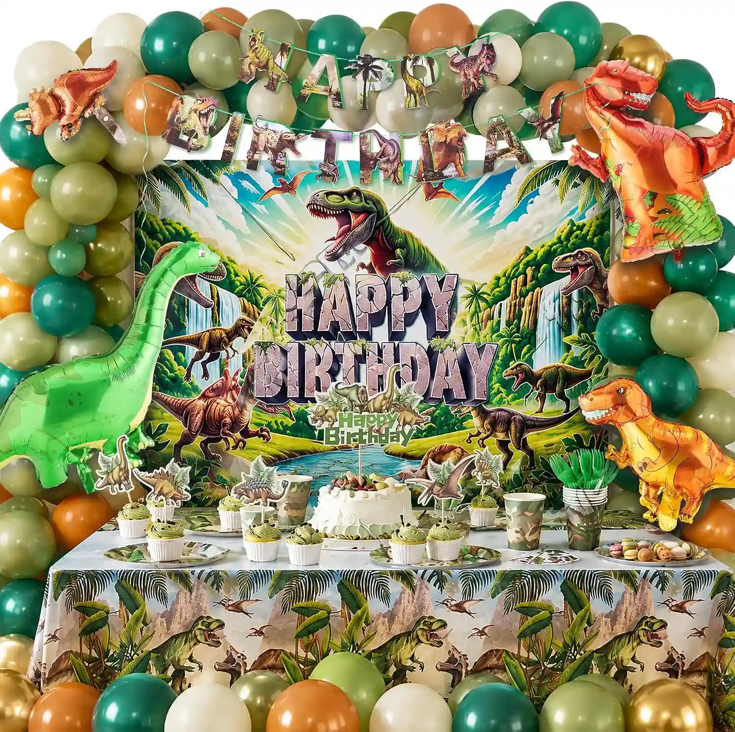 Dinoszaurusz születésnapi léggömbdíszek