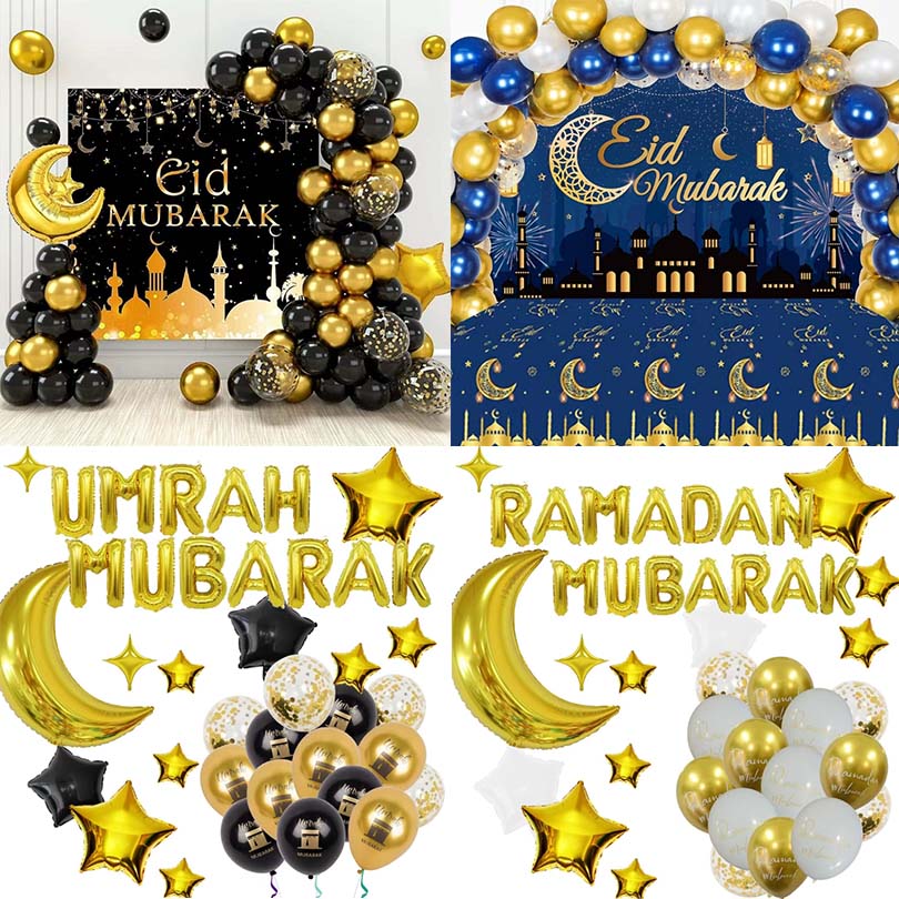 Eid al-fitr ballon koszorú készletek