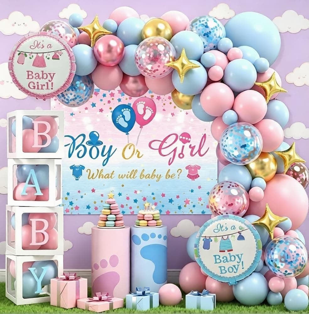 Nemek szerint semleges babazuhany ballon Garland Arch Kit
