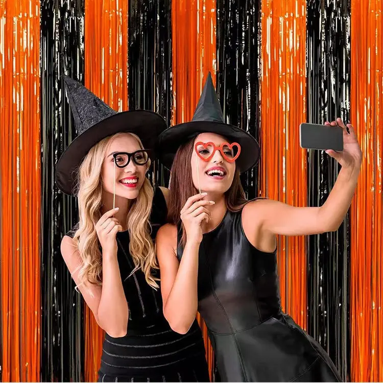 Halloween Fólia Fringe függönyök