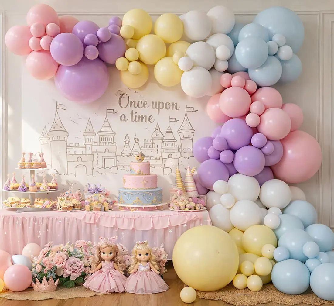 Macaron Pasztell Balloon Garland Arch Kits