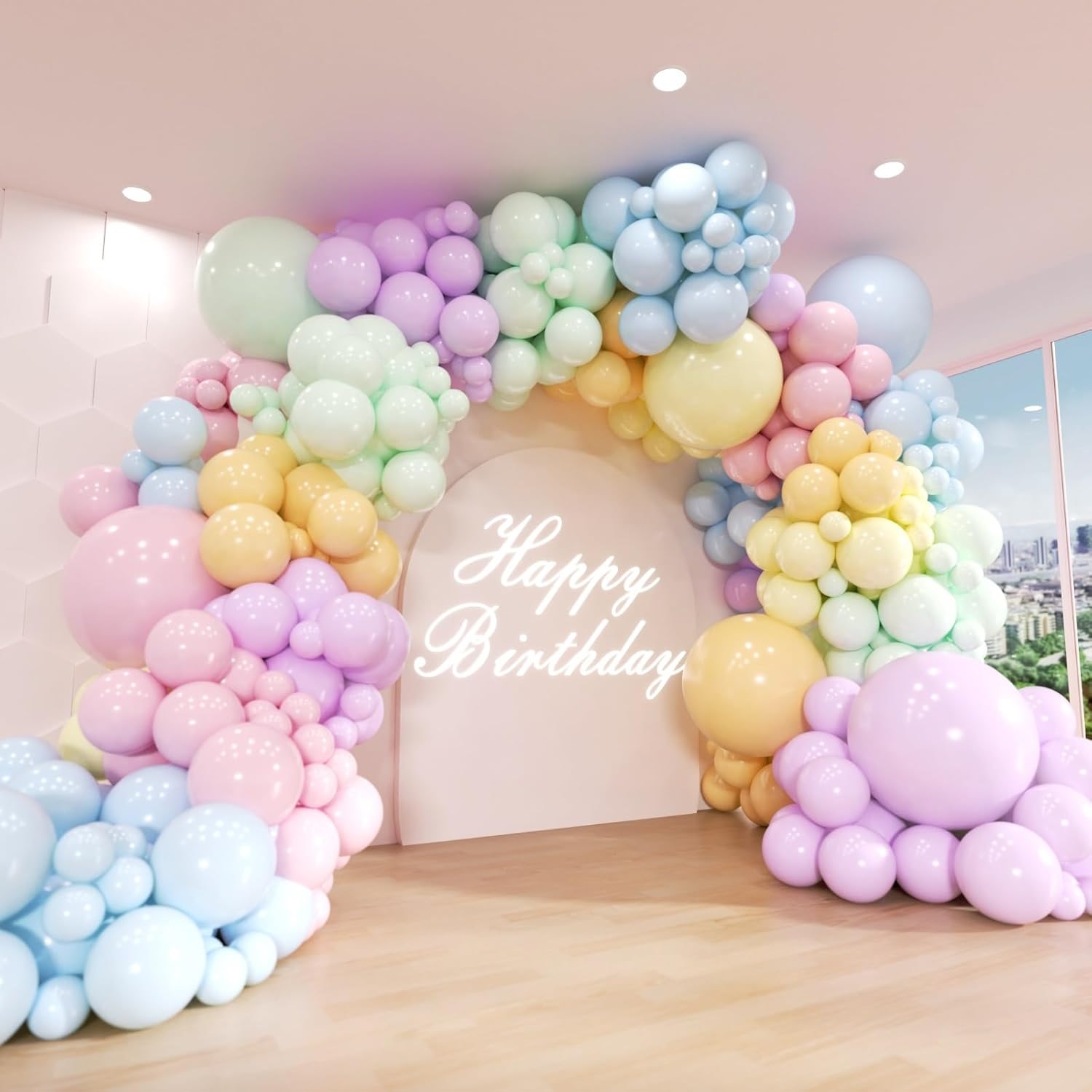 MACAROON BALLUNS GARLAND Arch